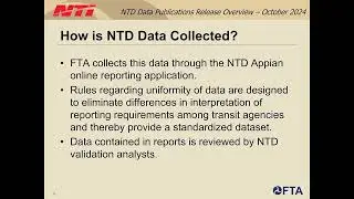Webinar NTD Data Publications Release Overview 103124