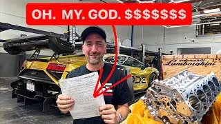 SHOCKING COST TO REPLACE RARE LAMBORGHINI V10 ENGINE! *RIP*
