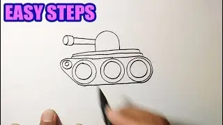 PENNY DRAWING | How to draw a tank easy to follow