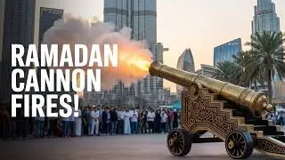 DUBAI Cannon Firing at Burj Park During Ramadan | Uniqe UAE Tradition