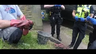 UK magnet fishing with Goz and Jim | Gun and hoard of ammunition found | Police called!