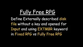 Fully Free RPG - Declare file using EXTMBR keyword to override member in Fixed RPG vs Fully Free RPG