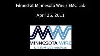 Arc Suppression Testing of NOSparc MMXac technology at Minnesota Wire's EMC Lab