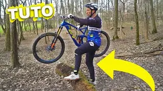 TUTORIAL: Crossing a log on a mountain bike (2 techniques)