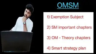 OMSM - 1 day revision study plan #cmainter #cmainterlectures #cmaexam #cmaexamtips