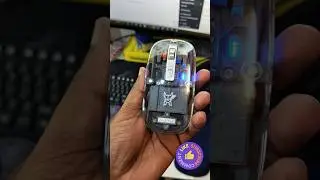 Arctic Fox Pureview Transparent Wireless and Bluetooth Rechargeable Mouse, USB Receiver,LED Battery