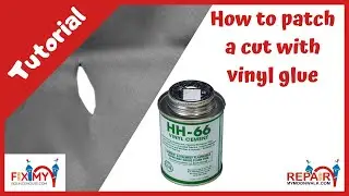 How to patch a cut with vinyl cement glue - Bounce House Tutorial