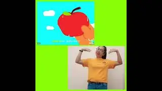 Apple round, apple red #actionsongsforkids #nurserysong #kindergarten #toddler