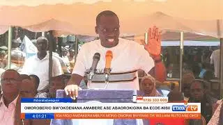 Governor Simba Arati launches the distribution of milk to ECDE learners in the county at ATC