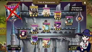 ToA Hell July - August 2025 (30 Stars, didn't use Bolverk) | Summoners War