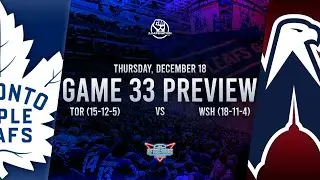 Toronto Maple Leafs vs Washington Capitals Game 33 Preview: Lineups, Goaltenders, & Best Bets