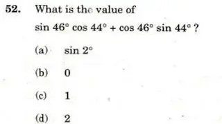 sin46&deg; cos44&deg; + cos46&deg; sin44&deg;= #trigonometry #cds #nda #shorts #class 10