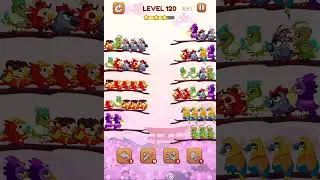 Bird Sort 2 🐦🐦 Level 120 Solution, No Added Branches, No Help #games #gaming #puzzle #puzzlegame