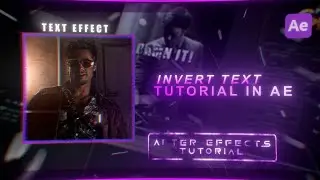 Invert text tutorial in after effects l #aftereffects #tutorial 
