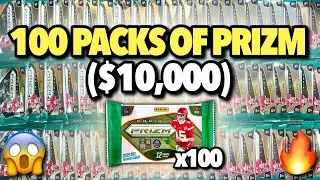 I WENT CRAZY & OPENED 100 PACKS OF THE LAST EVER 2025 PANINI PRIZM FOOTBALL ($10,000)! 😱🔥