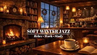 Soft Winter Jazz ☕ Cozy Coffee Shop Ambience | Study, Work, Sleep