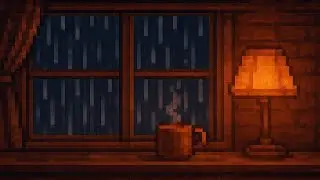 Rainy Night Ambience by the Window | Cozy Pixel Art Coffee Scene ☕🌧️