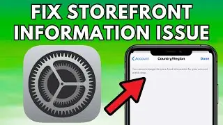 You Cannot Change the Storefront Information For Your Account at this Time / Fix