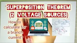 How to calculate a branch current with Superposition Theorem.