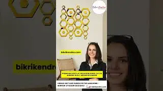 Premium Acrylic Hexagon Rings 24-3D Mirror Wall Decor Stickers ✨