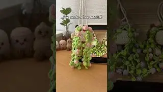 Hanging plant with roses🌹#crochet #hangingplants #crochettutorial #crocheting