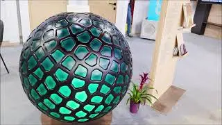 LUMORA &ndash; Handcrafted Wooden Sphere | Mesmerizing Light Art & Parametric Design