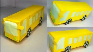 How To Make Easy Paper Toy Bus For Kids || #papercraft || #kidscraft || #Bus