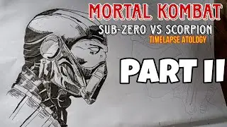 Drawing Sub-Zero Vs Scorpion (Mortal Kombat 2023) Timelapse I Artology Part 2