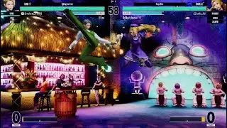 King/Ash/Kyo vs Hinako/Geese/Shun'ei : King of Fighters XV