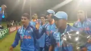 Indian Team Celebration After Winning U -19 World Cup Match Against Australia