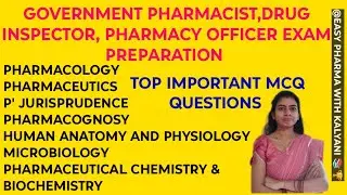 GOVERNMENT PHARMACIST// PHARMACY OFFICER//DRUG INSPECTOR EXAM PREPARATIONS//RRB/DHS/SSC/ZP/ESIC/ISRO