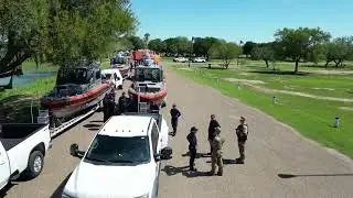 U.S. Coast Guard Crews deployed to patrol the Rio Grande in Texas
