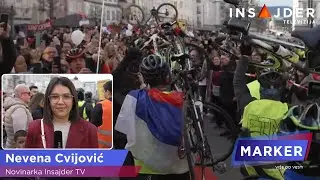 Novinarka Insajdera na dočeku studenata biciklista u Lincu