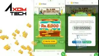 win 8000 Rs from UC news  100% true/ Enter this code 10146676 and get 3500 extra point.