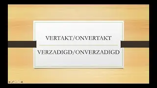 Vertakt of Onvertakt & Verzadigd of Onverzadigd