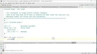 The Basics: Python 3 - Counted Loops (for in range)