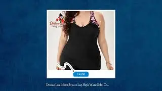 Devine Lux Bikini Square Leg High Waist Solid Cover Patchwork Tank Plus Size Swimsuit