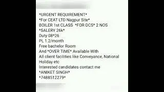 Boiler Operator job In Nagpur