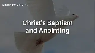 Christ's Baptism and Anointing - Rev. C. VanderVelde - Jan 25, 2026 AM