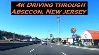 4k Driving through Absecon, New Jersey