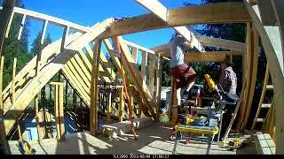Studio Construction - Day 41 - Dormer Cheek Walls and Roof Common Rafters