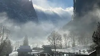 A glimpse of the Laurterbrunnen valley stunning views in Switzerland