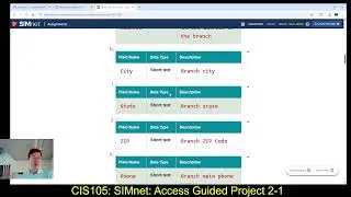 CIS105: 11/13/25: SIMnet Access Guided Project 2-1