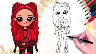 💖 Comment dessiner PRINCESS RED KAWAII - DESCENDANTS 4 - THE RISE of red 2 (CUTE DOLL)