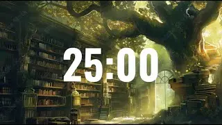 No Procrastination Allowed 😤 | 1 Hour Pomodoro Timer | Cozy Library + Nature ❤️