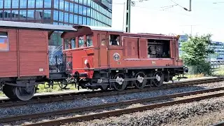 Esslingen SJ V3 diesel locomotive (1953) Bergslagernas Järnvägssällskap excursion in Göteborg 4k60