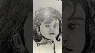 Cute Girl Portrait Drawing | Pencil Shading Art #shorts #drawing #viralvideos #baby #painting #art