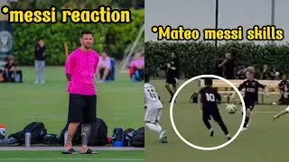 Lionel Messi surprised reaction on mateo messi assist goal |mateo messi playing football