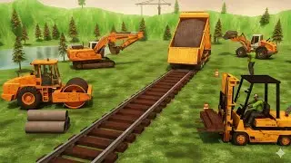 US Construction 3D JCB Backhoe 2026 | City Railway & Road Construction | Android Gameplay