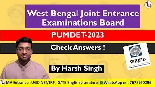 PUMDET-2023 Check Answers! | West Bengal Joint Entrance Examinations Board